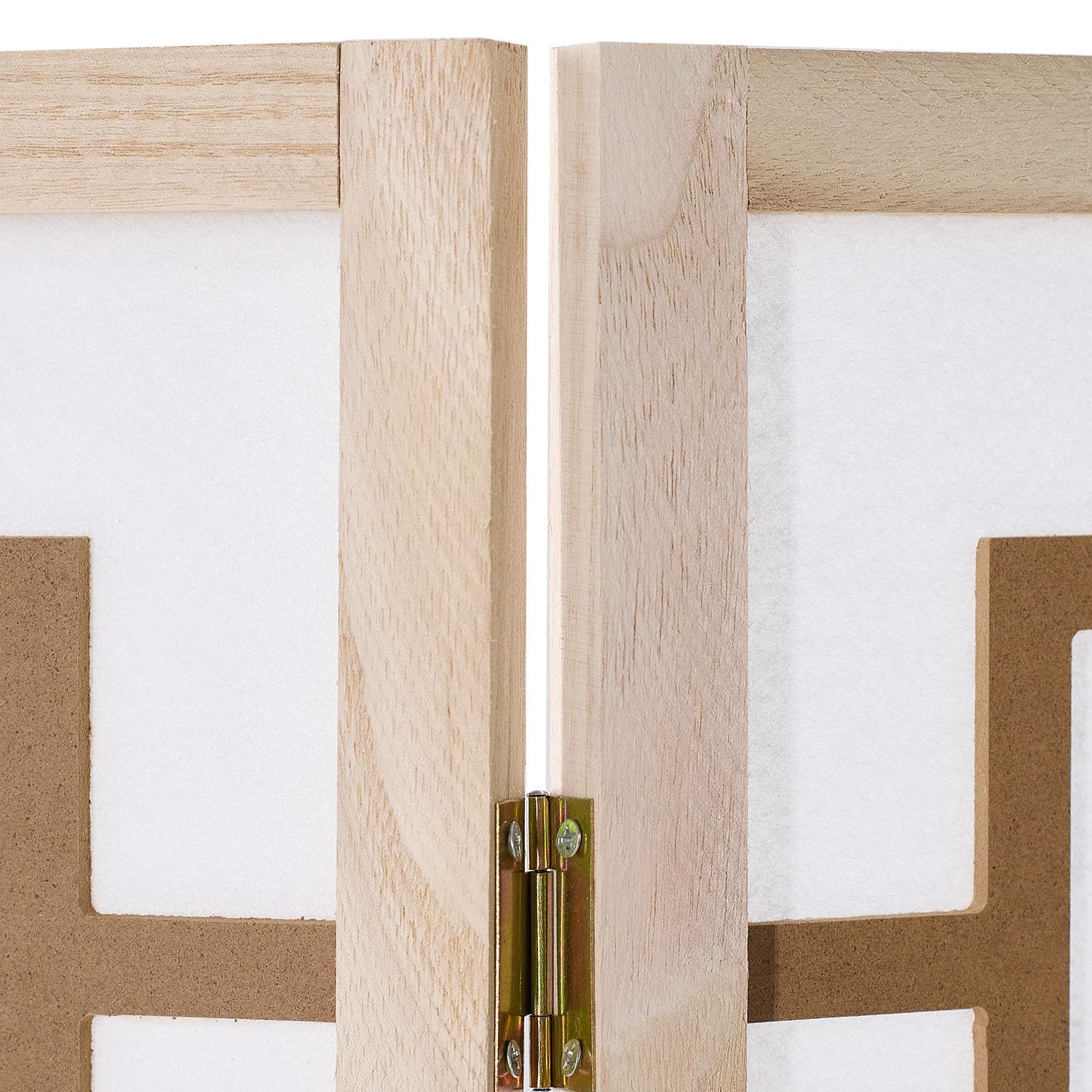 Homestyle4u Shoji 3036 Paravent, 3 pièces, en bois, naturel, brise-vue, indépendant, 120 x 170 cm