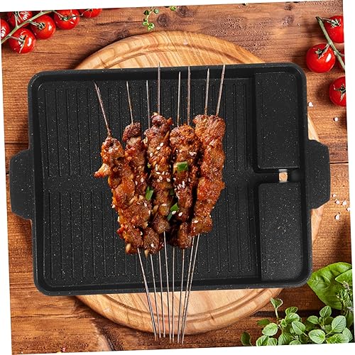 Miniatura 5 de Angoily Bandeja para hornear de piedra médica para barbacoa, placa de parrilla antiadherente, sartenes antiadherentes, revestimiento antiadherente,