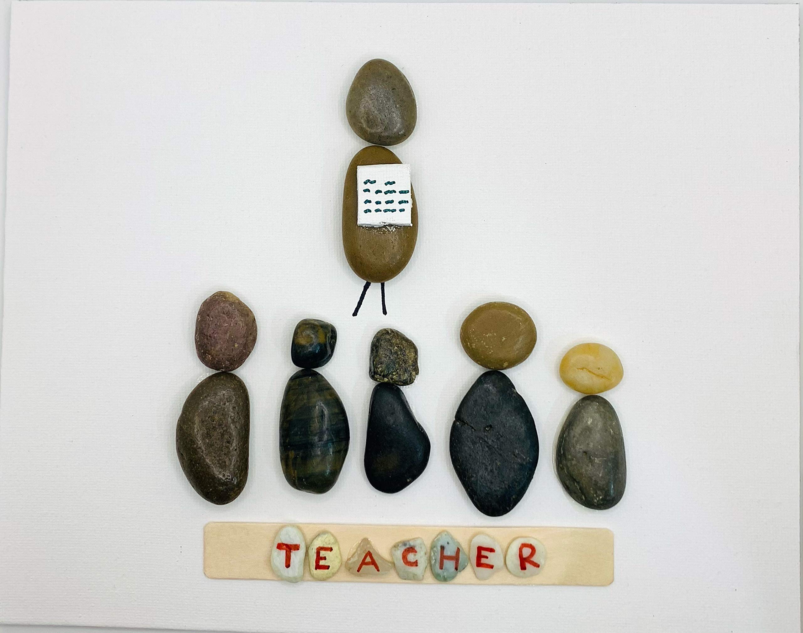 Pebble art, Stone art, Home decor, Handmade art, Table top photo frame,