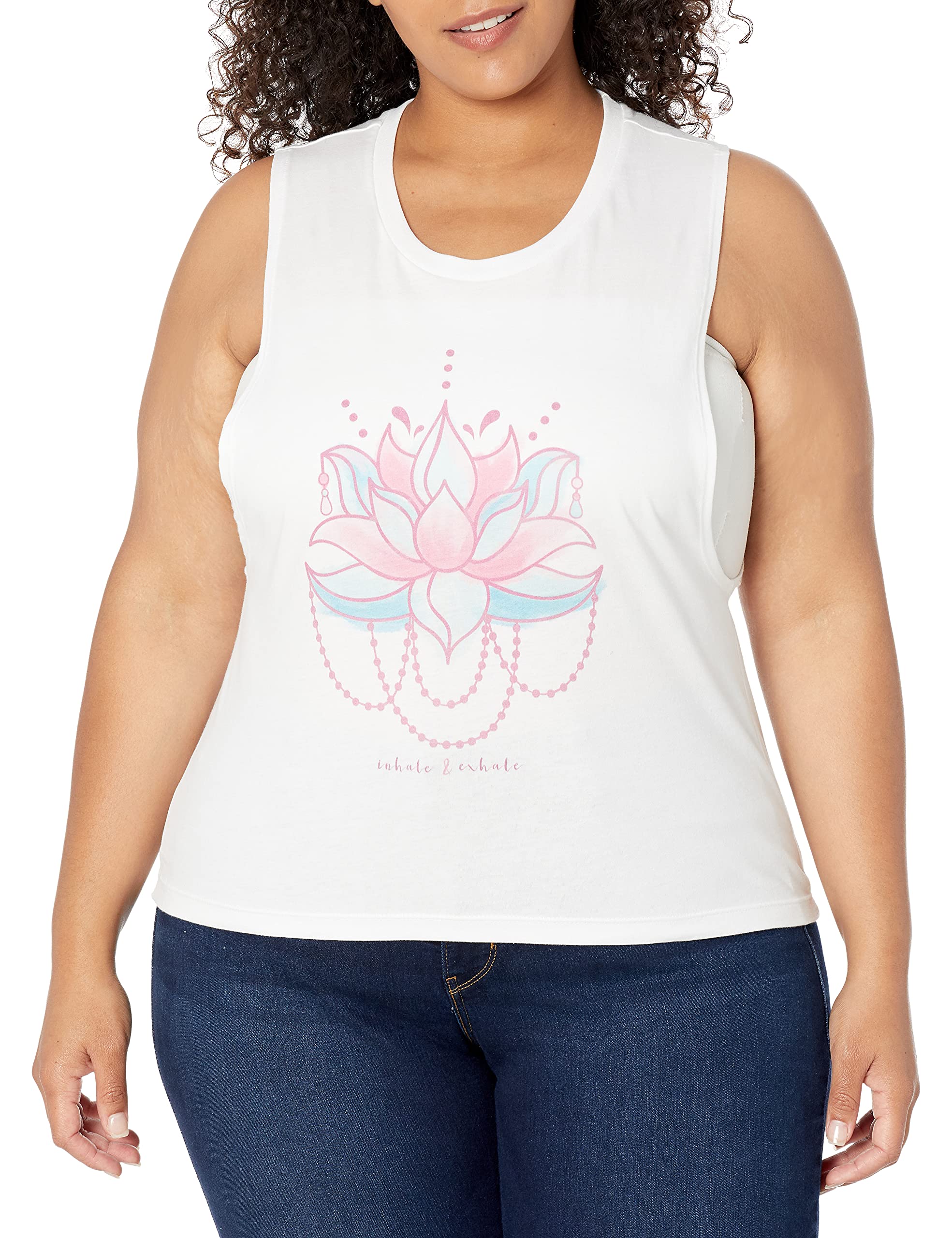 Fifth Sunwomens Yoga Lotus Fashion Crop Muscle Shirt