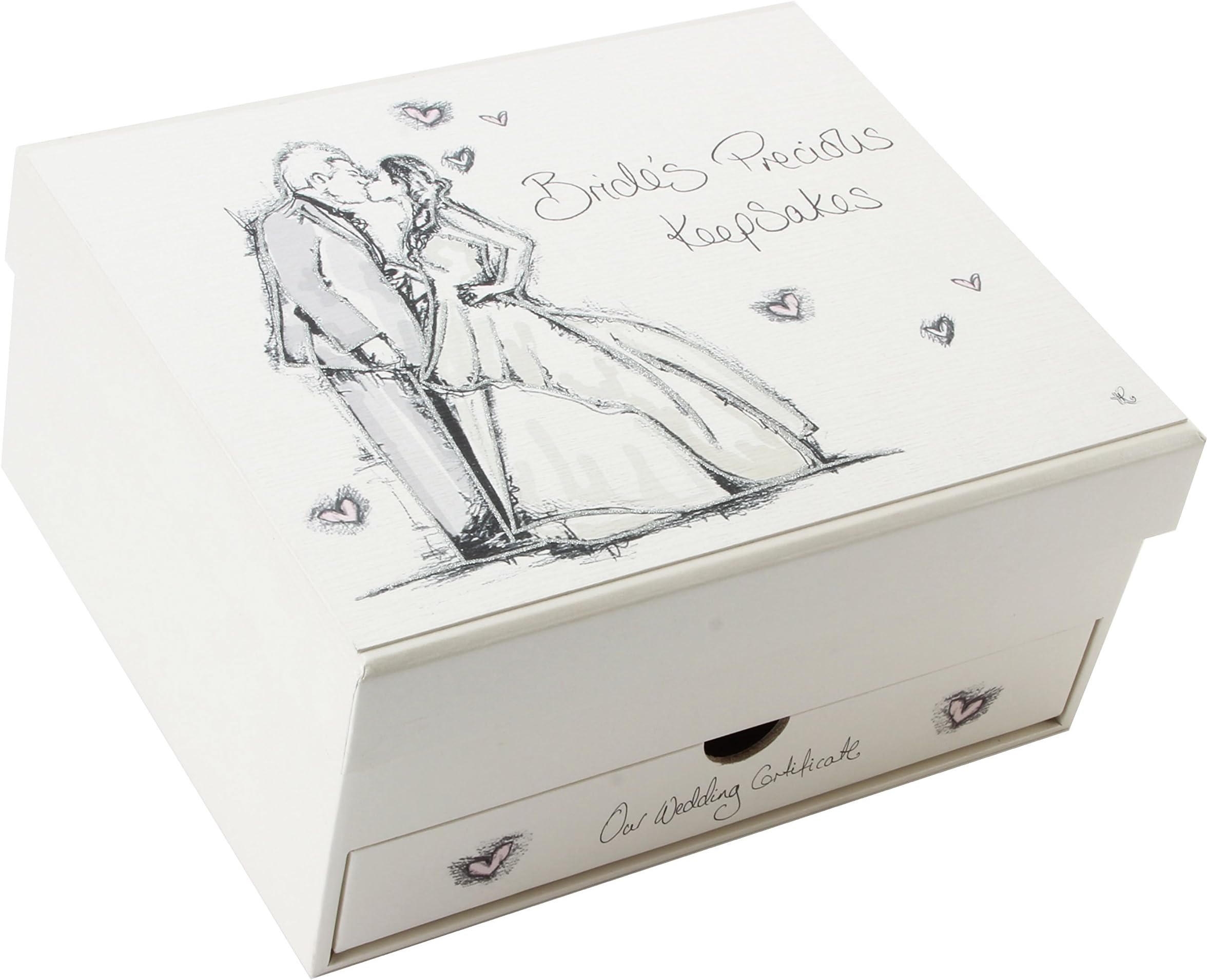 Amore Tracey Russell Coffee & Cream Bride's Precious Keepsakes Storage Box with Drawer