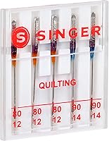 Vista 3 de Singer 44729 Agujas para máquina de acolchar, tamaños 80/11 y 90/14, multicolor, 5