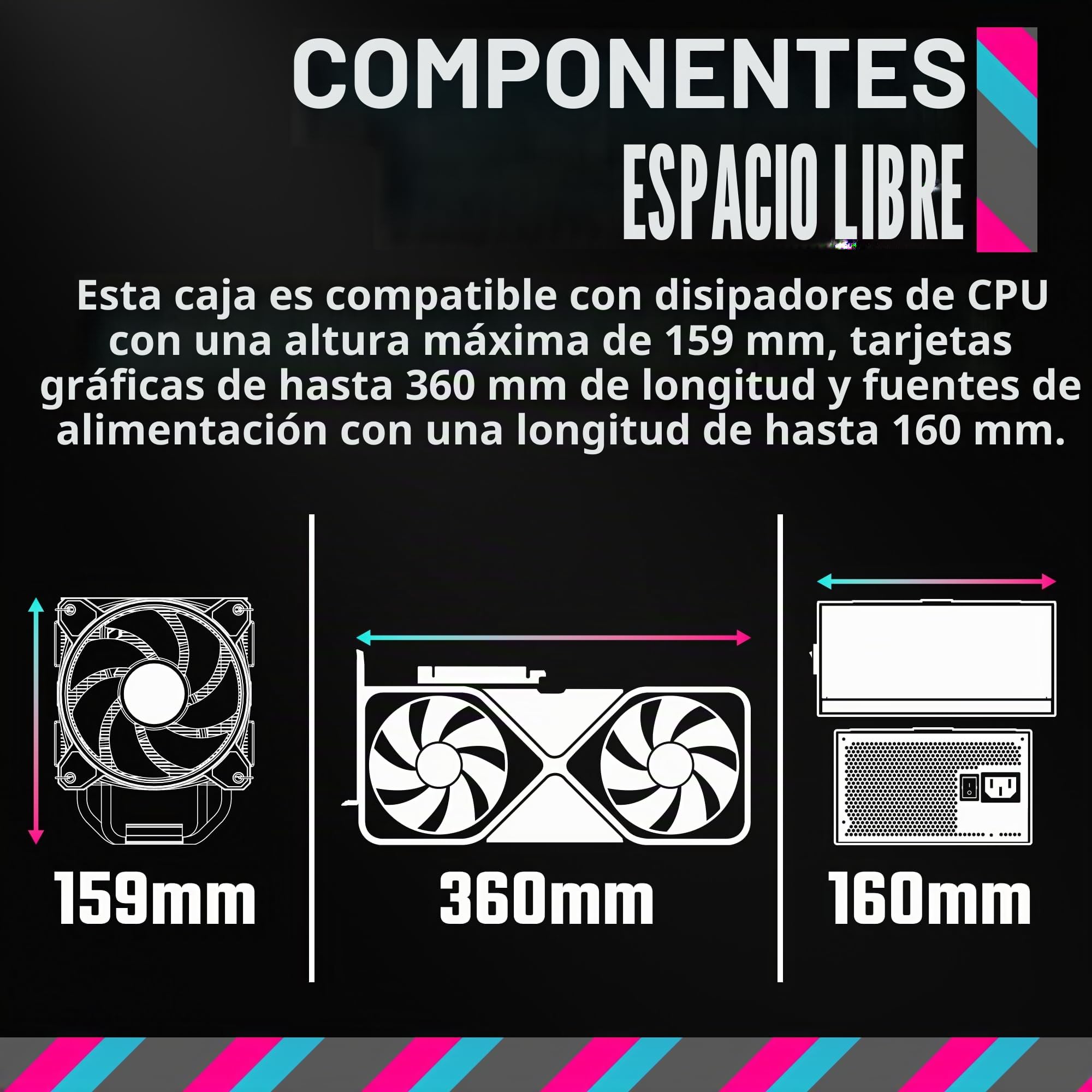 Cooler Master Q300LV2-KGNN-S00 Micro-ATX - Torre con filtro antipolvo, USB 3.2 Gen 2x2 (20 GB), vidrio templado, disipadores de CPU máx. 159 mm, GPU máx. 360 mm, totalmente ventilado