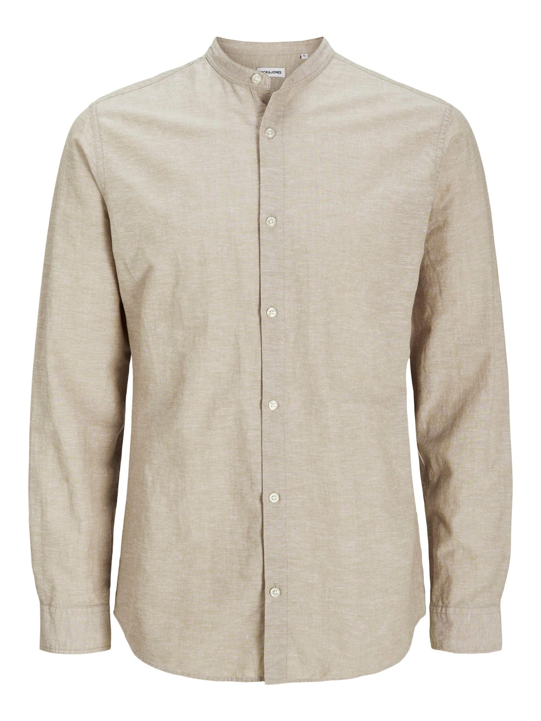 JACK&JONES PLUS JJEBREEZE Band Shirt LS SN PLS, Crockery, 5XL