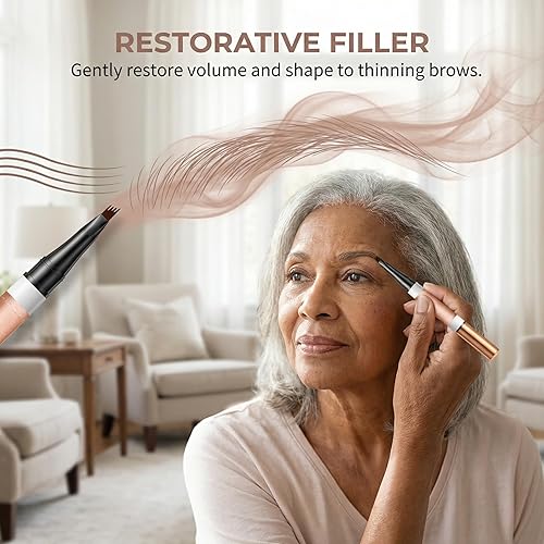 Miniatura 8 de Lápiz de Cejas de 4 Puntas, 6 Colores Resistente al Agua de Larga Duración, Herramienta de Maquillaje Profesional (2#Marrón Oscuro) 2#marrón