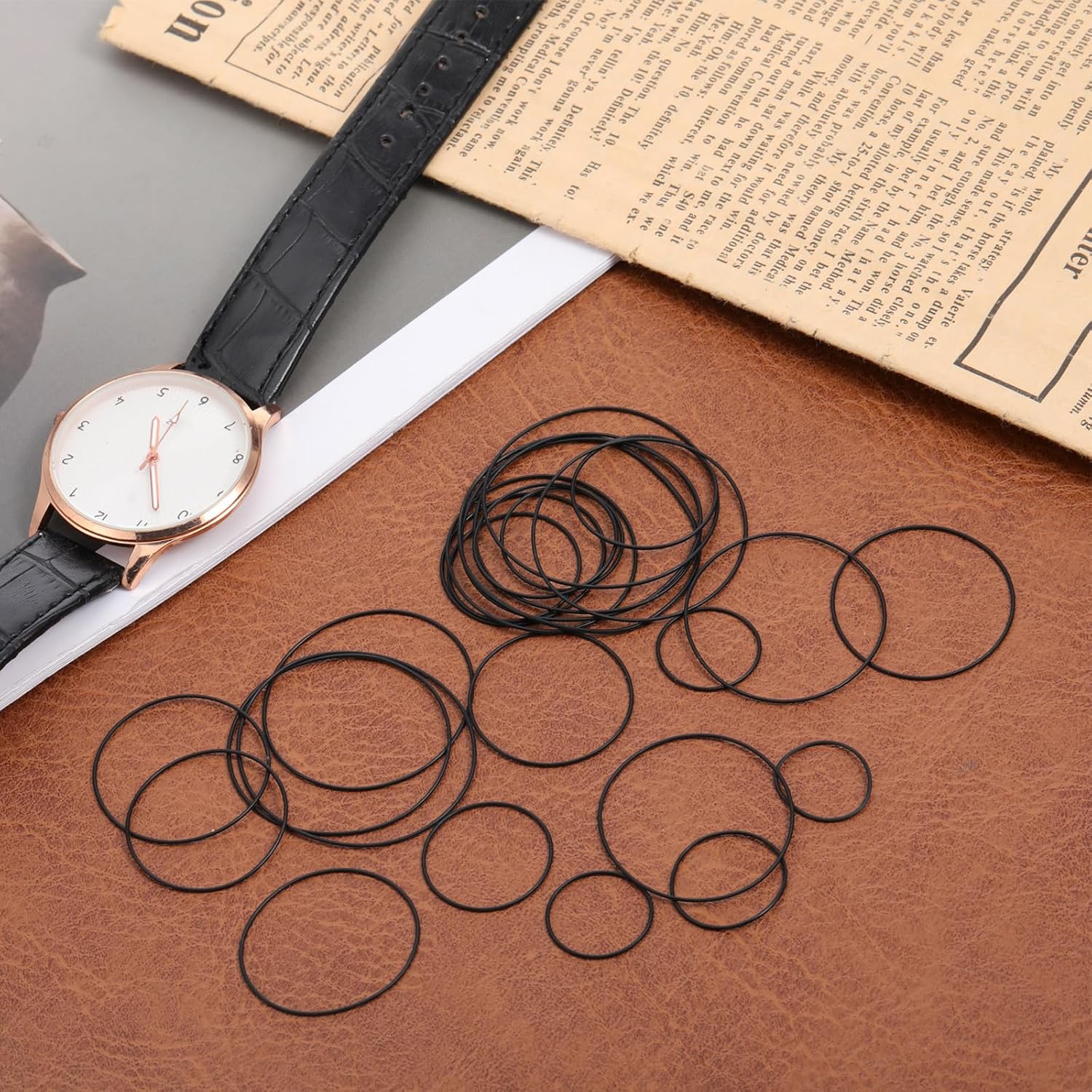 90Pcs O Ring Watch Gasket Waterproof Rubber Watchs Seal Washers image 5