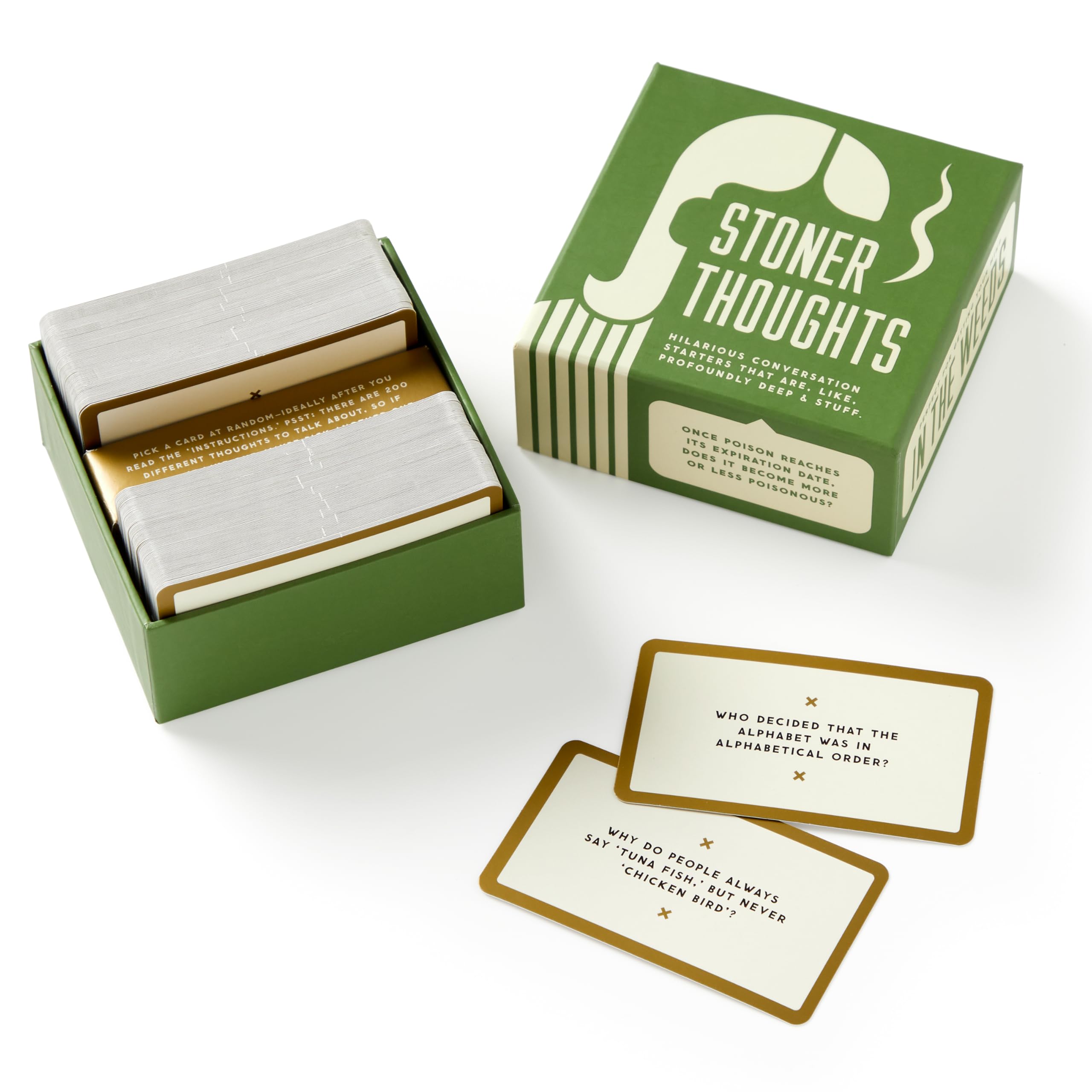 Brass Monkey Stoner Thoughts - Social Party Game with 200+ Unique and Entertaining Conversation Starter Cards For Stoners - Image 2