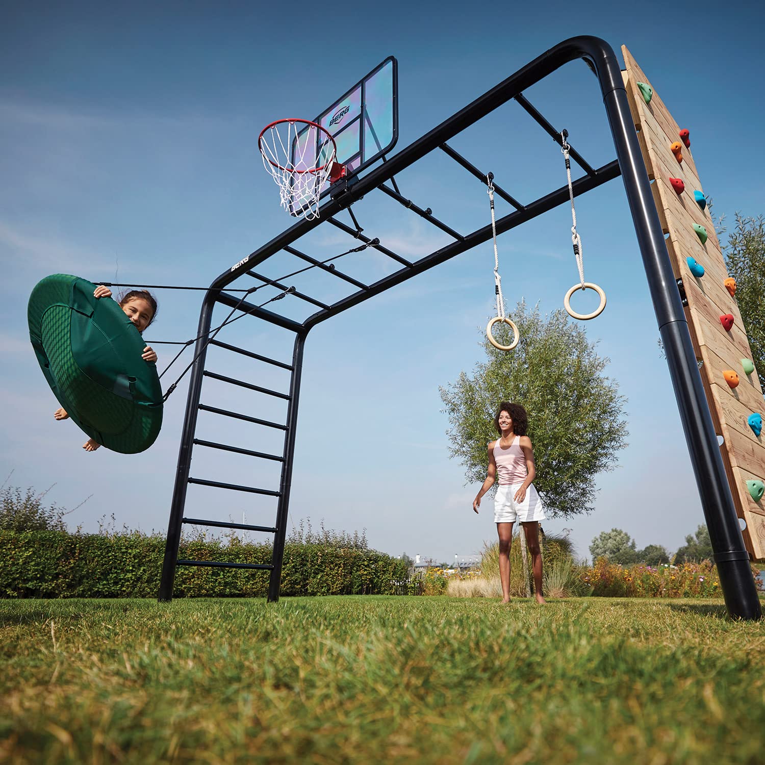 BERG PlayBase Basketballring | Basketballring für das PlayBase Gerüst | Robust & wetterfest | Einfache Montage