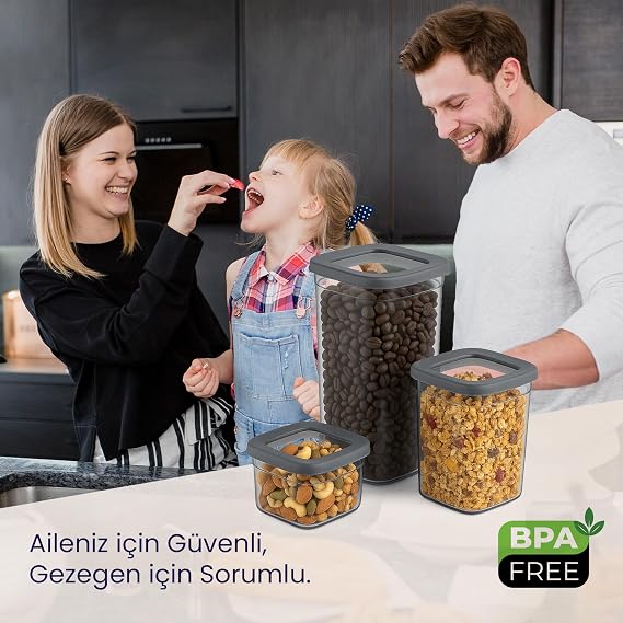 Hobby Life Tower Premium 12’li Saklama Kabı Seti – 3 Farklı Boy, Dikey Tasarım, Kilitli Kapak, BPA İçermez