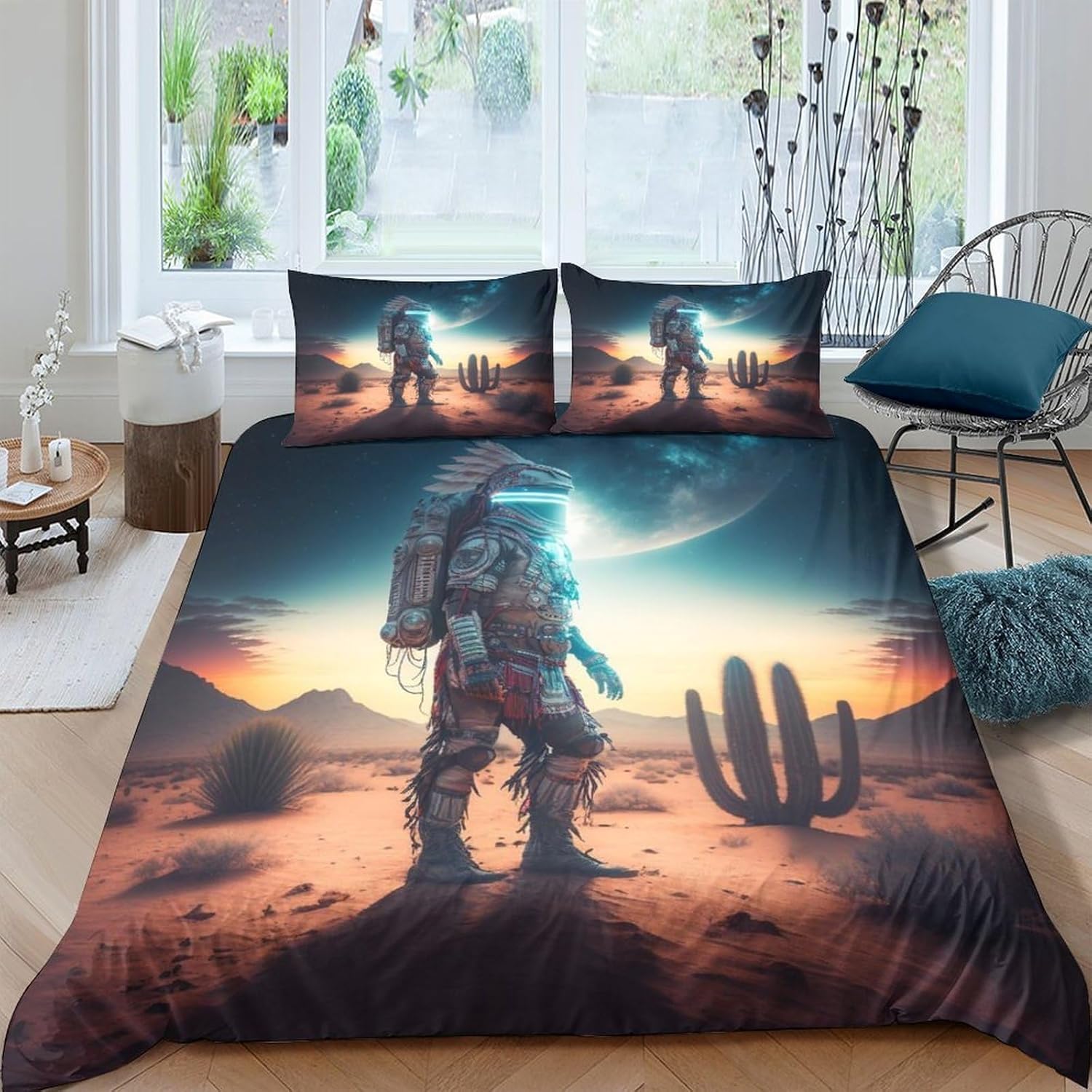 Printed Quilt Cover 3D Print Pillow Cases Bedding Set Soft Easy Care Bedding Quilt Cover Set Quilt Cover Children Room Decor 2 Pillowcases Twin（173x218cm）
