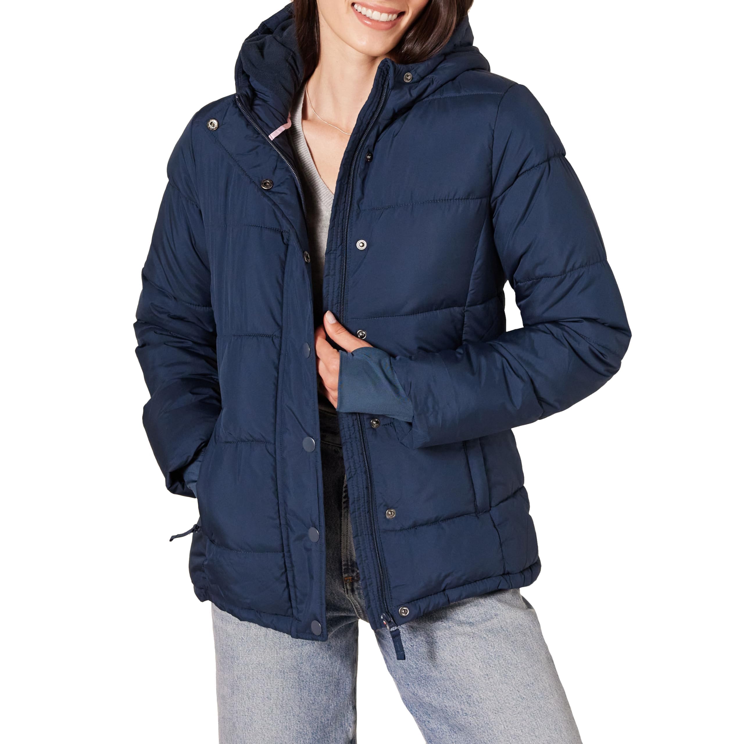 Amazon Essentials Piumino con Cappuccio a Maniche Lunghe Pesante (Taglie Forti Disponibili) Donna