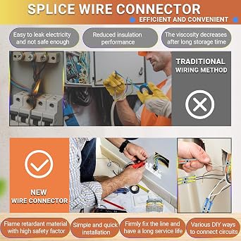 100pcs Lever Wire Connectors, 1 in 1 out Inline Electrical Wire Splicing Connector, Compact Wire Connectors for Circuit Inline Splices, AWG 28-12, multicolour