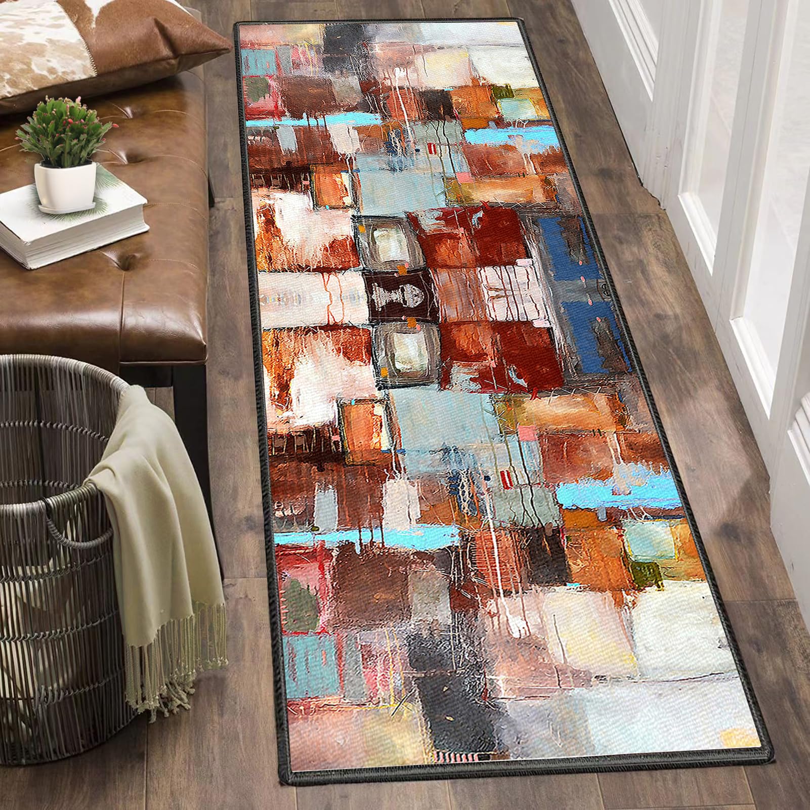 Chodnik, dywan na korytarz, 120 x 300 cm, antypoślizgowy, dywan do kuchni, kuchni, nadaje się do prania, chodnik do przedpokoju, sypialni, salonu, wejścia