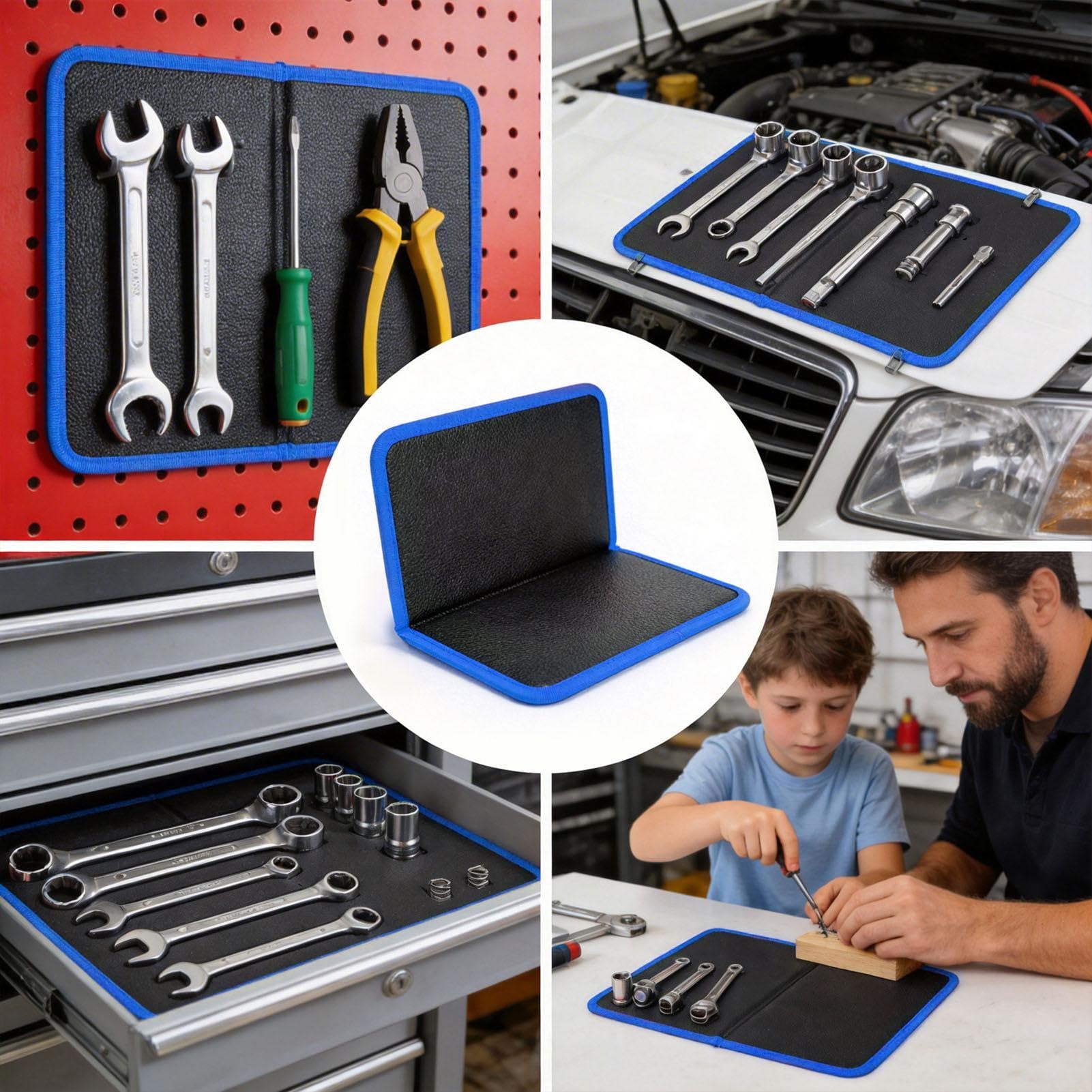 Tappetino Magnetico Per Attrezzi E Ricambi Pieghevole Antiscivolo Per | Stuoia Magnetica per Riparazioni Auto per Meccanici Officine Lavoro Auto Riparazione Elettronica Garage Casa Cacc
