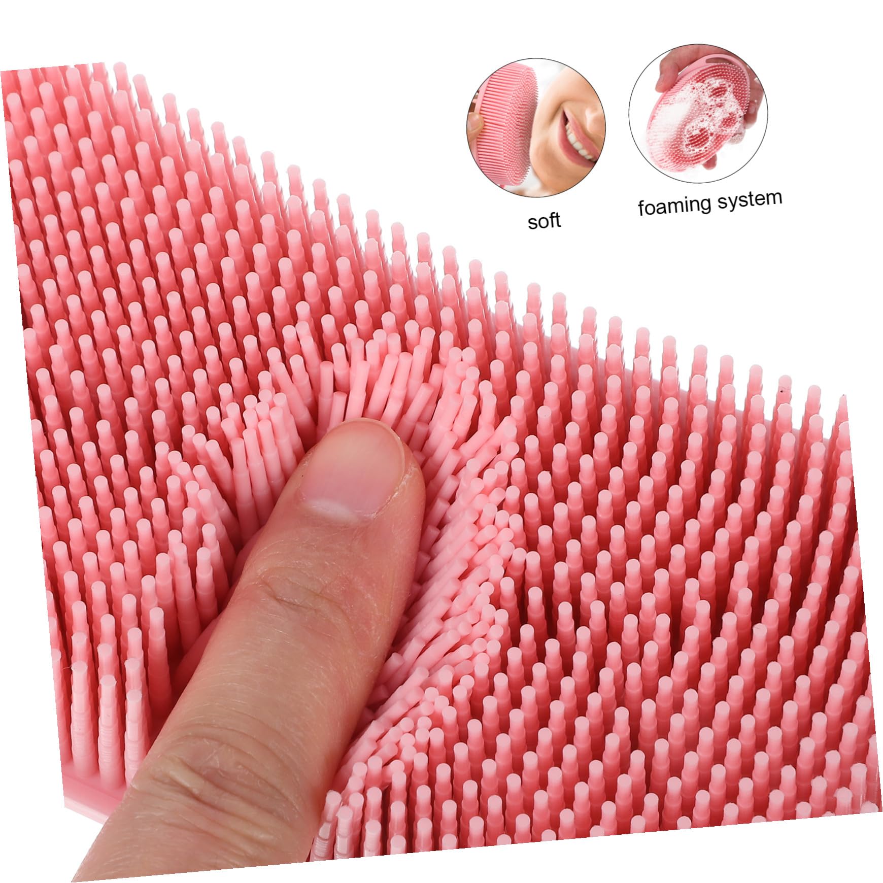 4 Stück Teiliges Silikon massage duschbürsten Doppelseitigem Körper Kopfhautreiniger Sanftes Peeling Hautfreundlich Geeignet für Männer Frauen und Haustiere