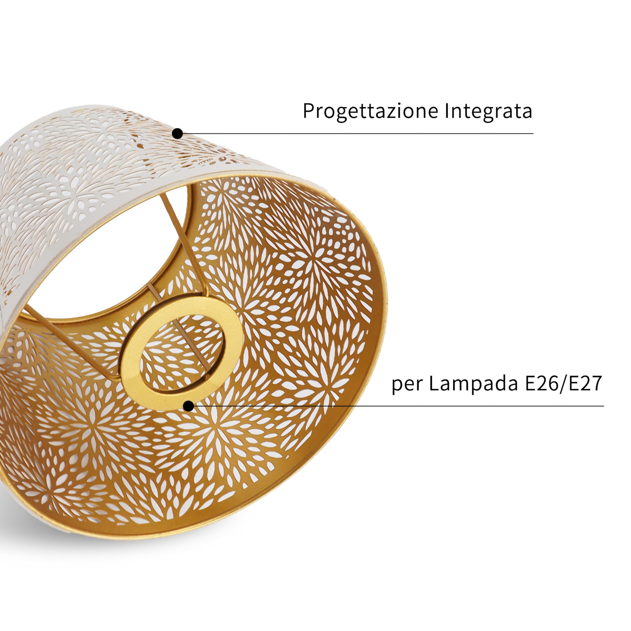 Lampenschirme für Tischlampe, Klein Lampenschirm Stehlamp Eisen Kunst Hohles Design Schatten Kronleuchter E26 E27 Weiß Schutzhülle für Pendelleuchte Wandleuchte Dekoration