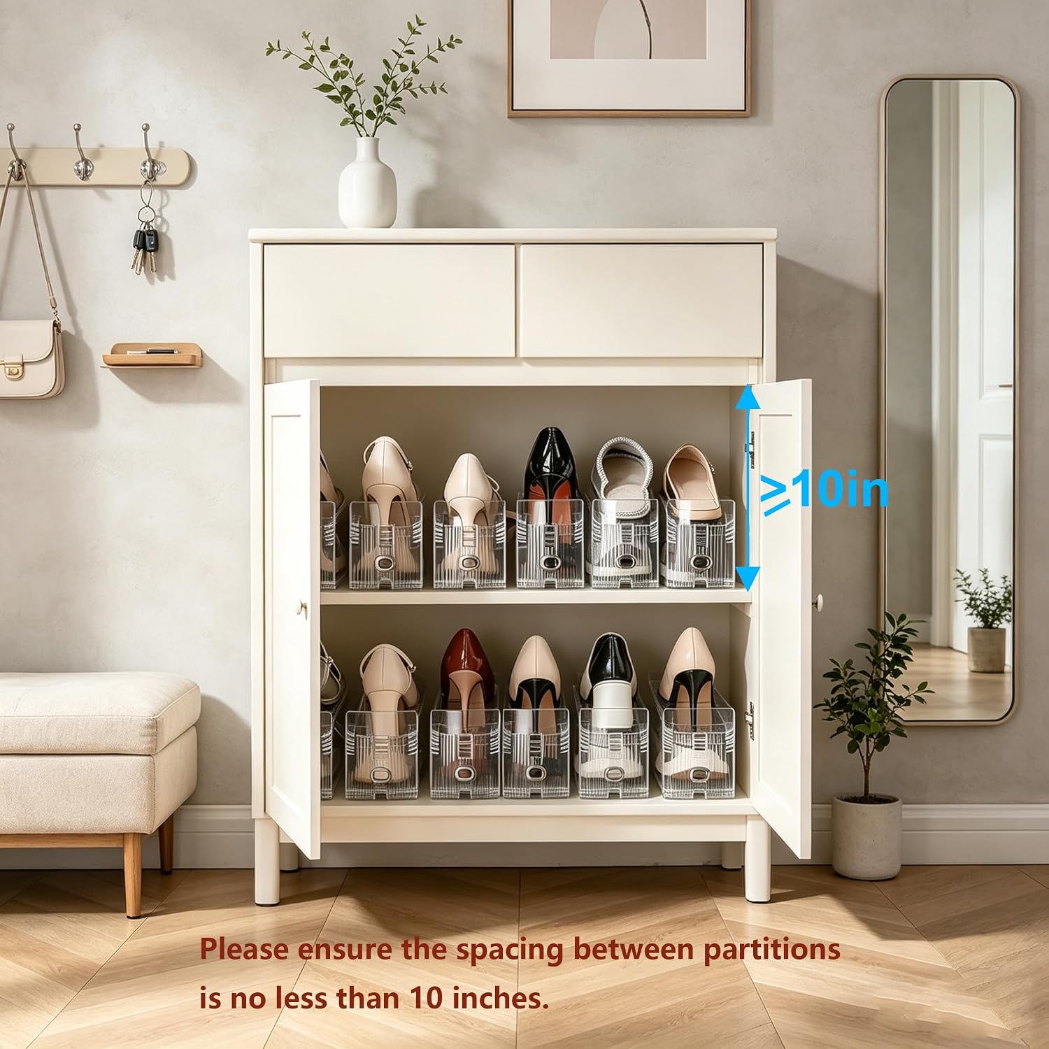 Shoe Stacker Shoe Slots Organizers for Closet Shoe Storage