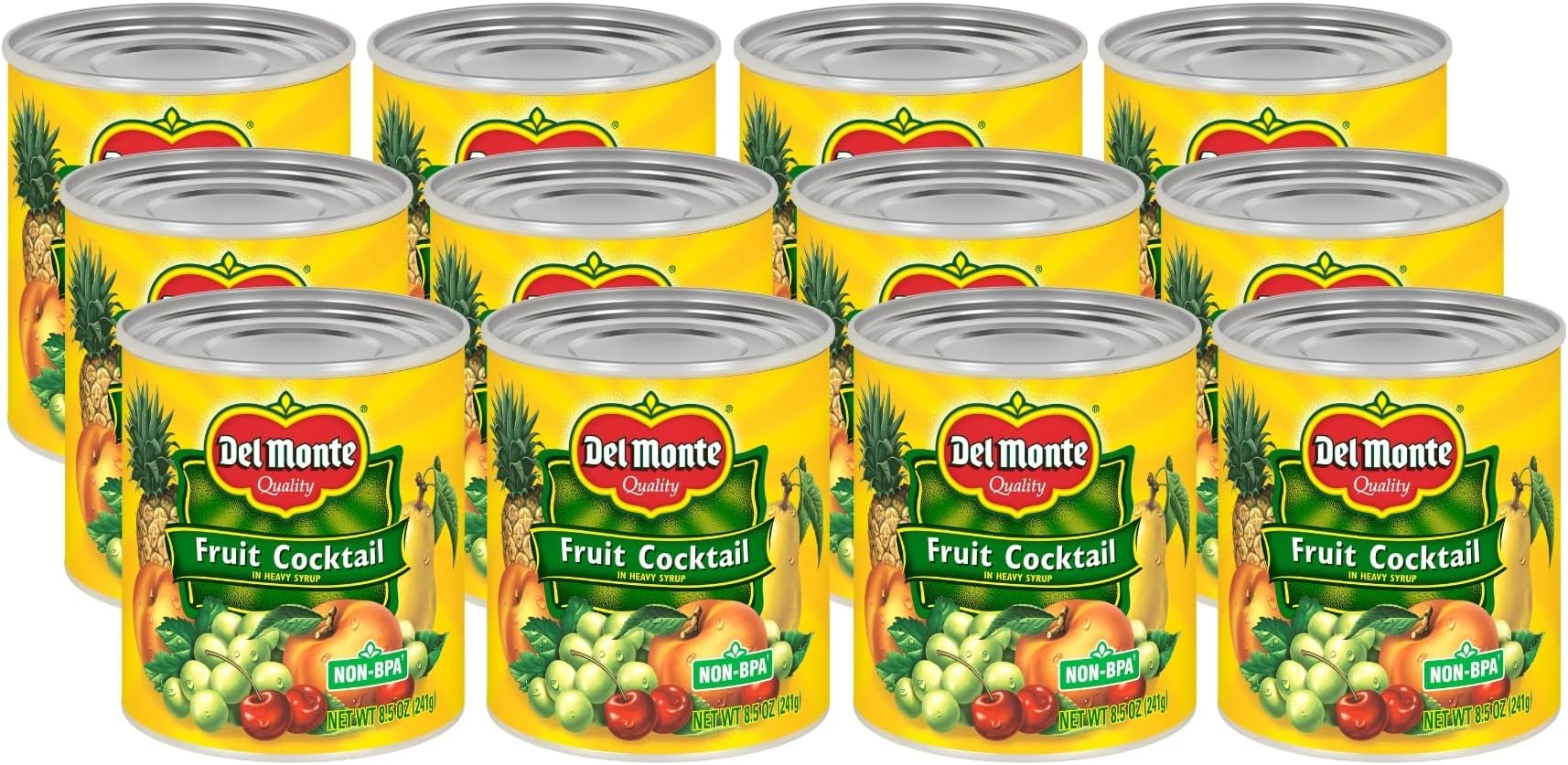 Del Monte Canned Fruit Cocktail in Heavy Syrup, 8.5 Ounce (Pack of 12)