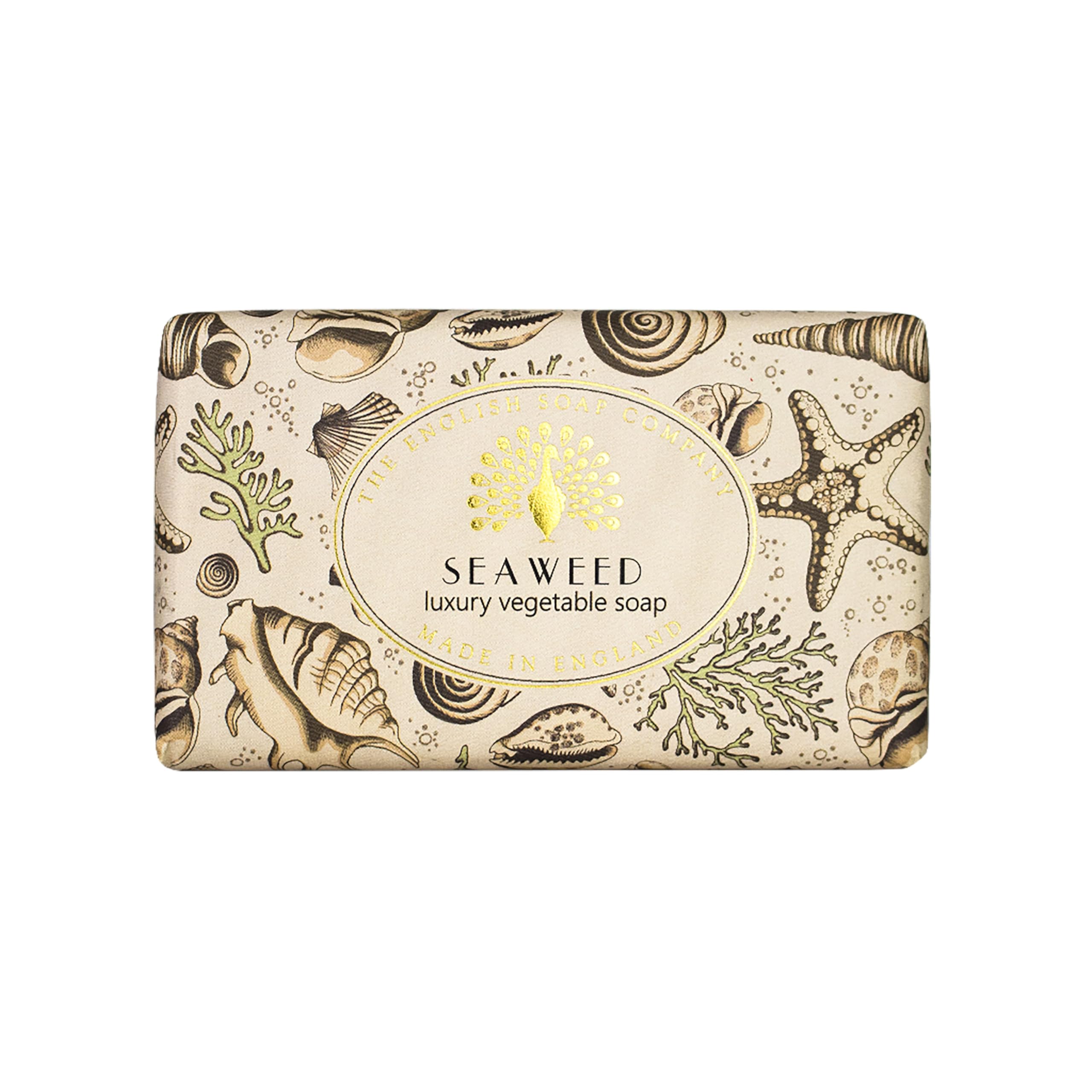 The English Soap Company, Vintage Wrapped Shea Butter Soap, Seaweed, 200g