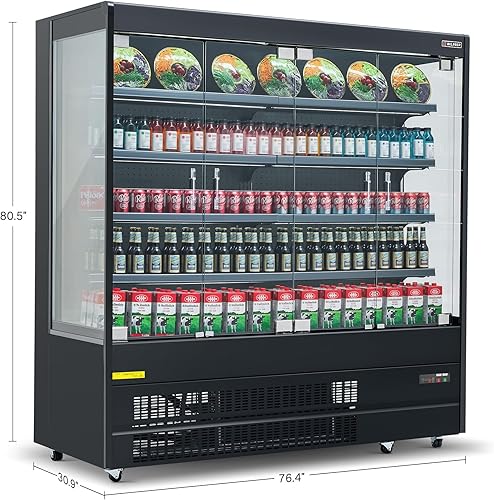 Vista 16 de Wilprep Refrigerador comercial, 22.4 pies cúbicos Refrigerador vertical con pantalla de bebidas con iluminación LED, enfriador comercial de puerta