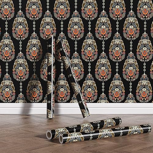 Miniatura 10 de Papel de contacto autoadhesivo película de vinilo de cereza roja papel de pared para paredes aparador cajones estantes armarios decoración extraíble