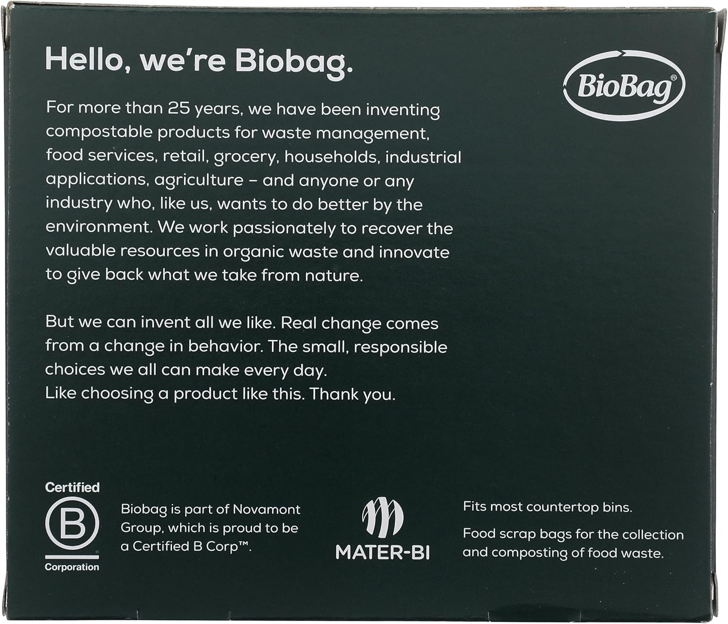 BioBag (USA), The Original Compostable Bag, 3 Gallon, 576 Total Count (12 Boxes of 48 Count), 100% Certified Compostable Kitchen Food Scrap Bags, Kitchen Compost Bin Compatible, Value Pack