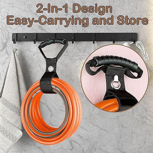 Miniatura 10 de Swingers - Paquete de 3 correas de almacenamiento de manguera de jardín con hebilla triangular, correas de almacenamiento de manguera de agua,