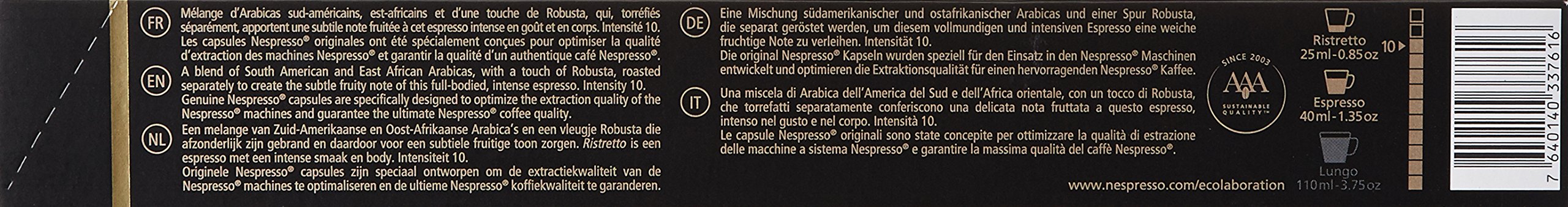 50 Nespresso Capsulas Café Ristretto