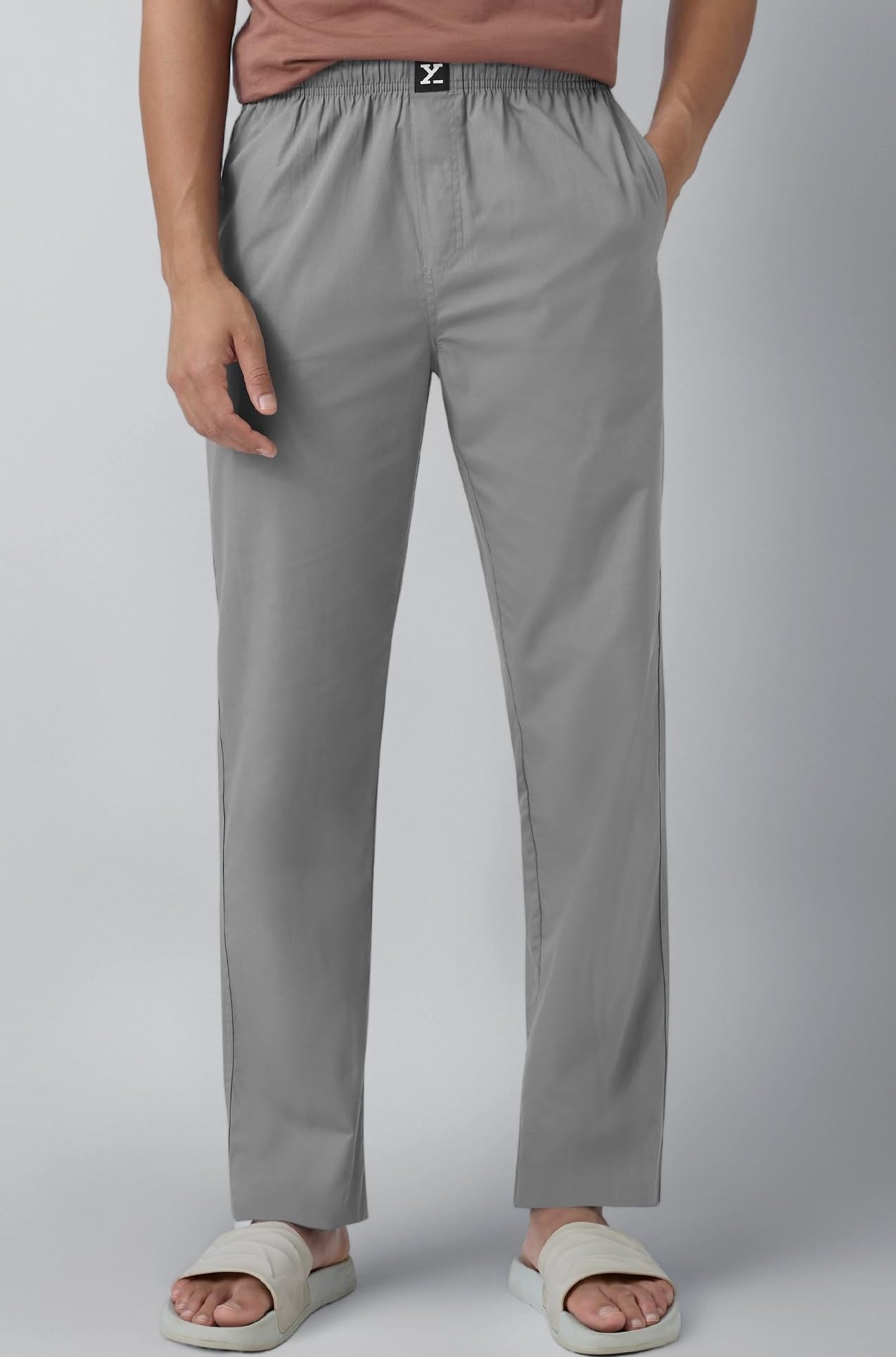 XYXX Men's Pace Super Combed Cotton Regular Fit Solid Pyjamas | Dual Pockets, Ultra Light, Comfortable Lounge Pants for Men