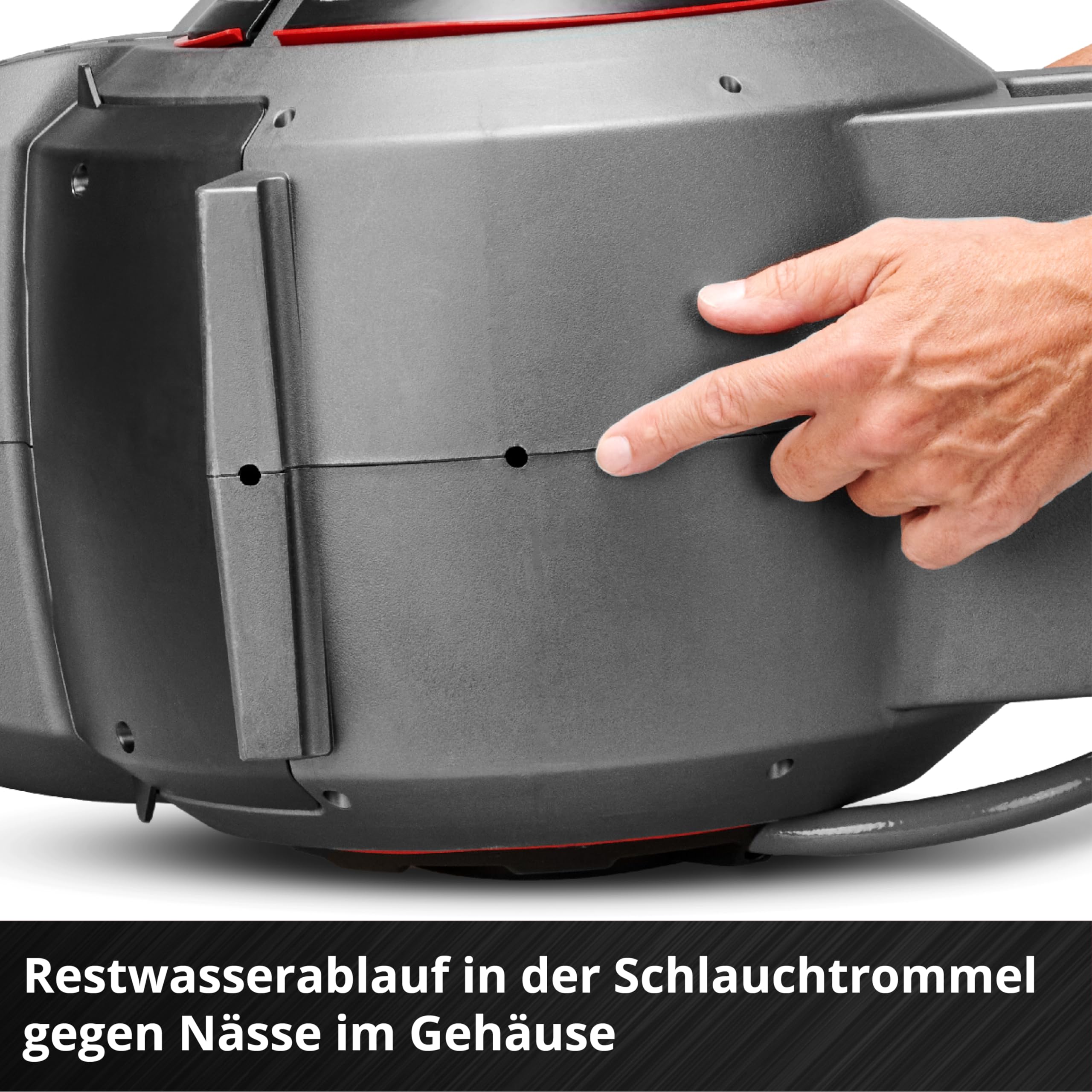 Einhell Akku-Schlauchtrommel GE-HR 18/30-1 Li-Solo Power X-Change (18 V, automatische Schlauchaufwicklung, bis zu 180° schwenkbar, Wandhalterung, 30 m Gartenschlauch & -spritze, ohne Akku)