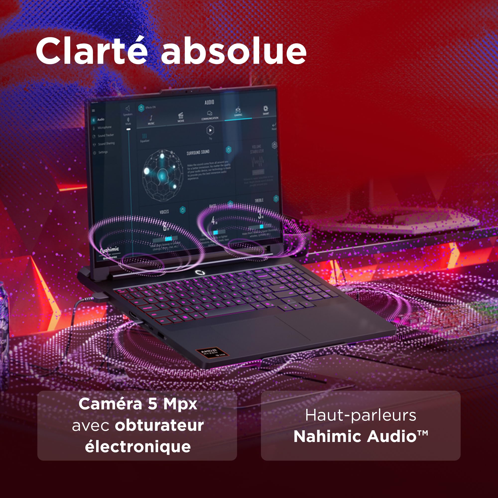 Lenovo Legion Pro 7 16AFR10H - Ordinateur Portable Gaming 16'' OLED 240Hz (AMD Ryzen 9 9955HX, RAM 32Go, SSD 1To, NVIDIA RTX 5070 Ti 12GB, Windows 11) Clavier rétroéclairé RGB AZERTY Français - Noir