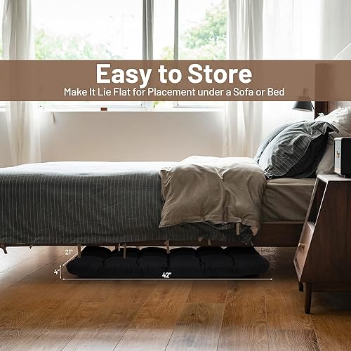 Miniatura 8 de Giantex Sofá de suelo, silla de videojuegos con 14 posiciones ajustables, respaldo acolchado, asiento acolchado para el suelo, silla plegable para