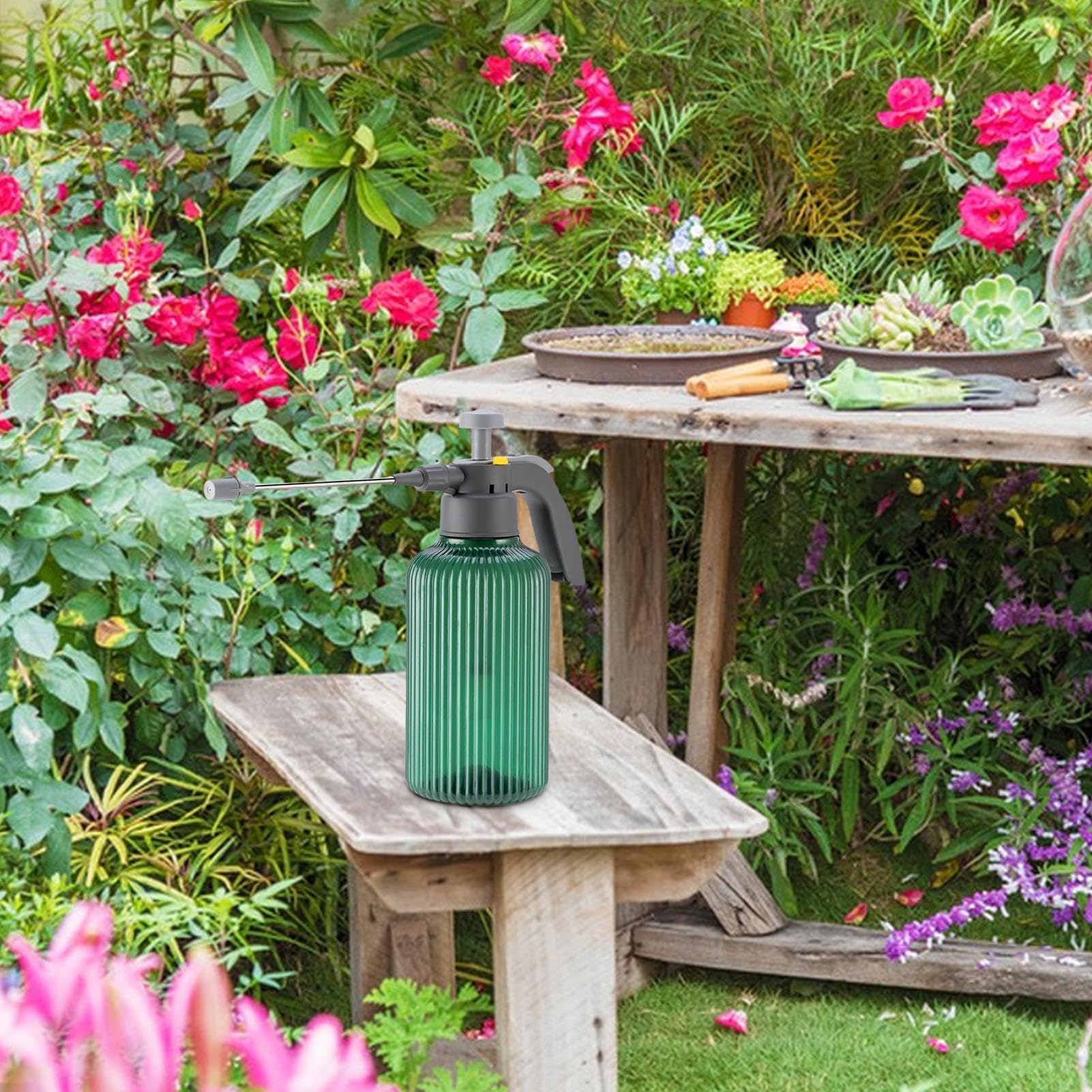 Gießkanne Sprühflasche mit 2 Modi und Zerstäuber | 2 Liter Gießkanne für den Garten für Terrasse Balkon Gartendekoration Haus Blumen Rasen Garten Zimmerpflanzen