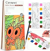Vista 14 de Cavnewt Libros de acuarela para colorear para niños de 4 a 8 años, juegos de libros de pintura de acuarela de bolsillo, libros de pintura con agua