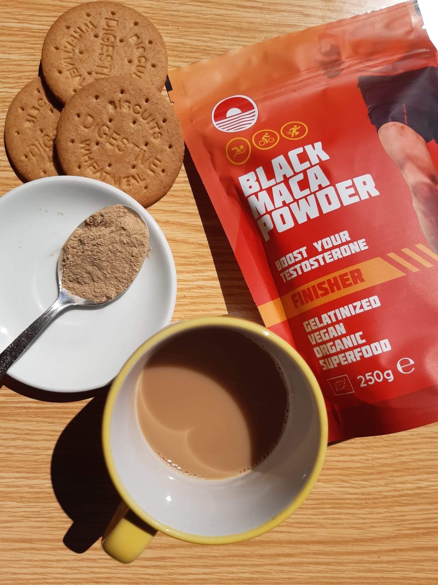 Black Maca Powder Gelatiniert 250G | Erhöht die sporadiche leistung | Schwarzes maca gelatiniert ökologische