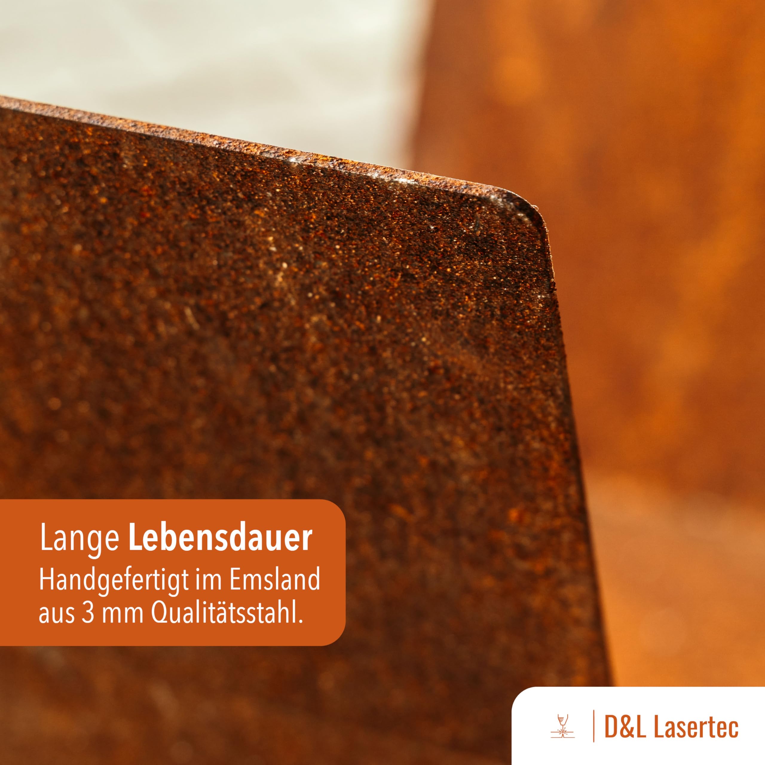 D&L Lasertec Praktisches Kaminholzregal aus Metall, zum Stecken, Gartendekoration