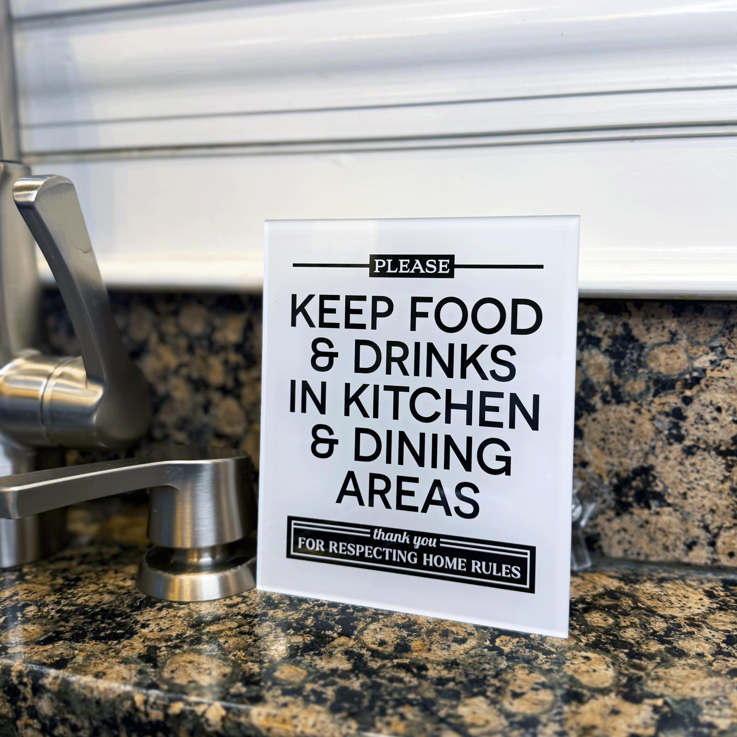 No Food or Drink Sign - Kitchen Rules -6