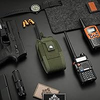 Vista 6 de Soporte de Radio Táctico Funda de Radio Molle Bolsa de Radio Universal Estuche de Radio Militar Bolsa de Radio de Servicio Pesado para Policía Verde