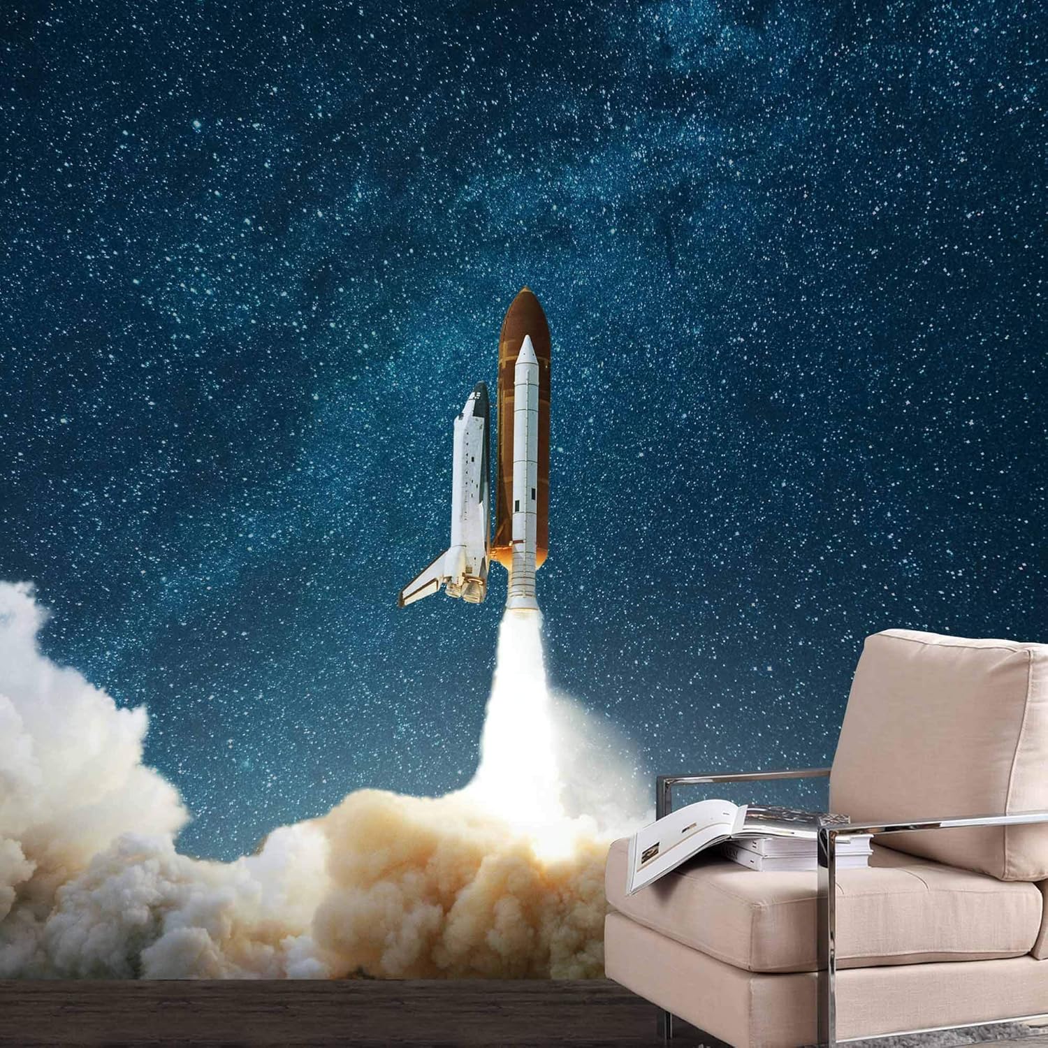 SIGNWIN Wall Mural The Beautiful Space World Removable Self-Adhesive Wallpaper Wall Decoration for Bedroom Living Room - 66x96 inches