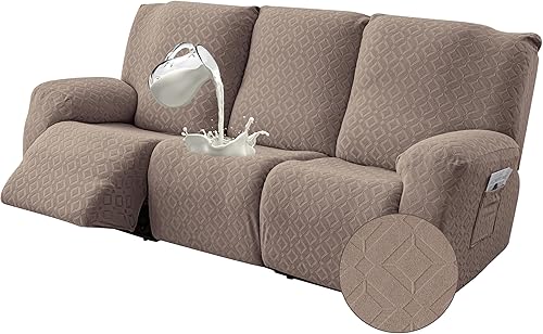 Vista 30 de Gennia Funda Impermeable para Sofá Reclinable, Fundas Elásticas para Sofá Reclinable con Bolsillos, Fundas Lavables para Sillón Reclinable Lazy Boy