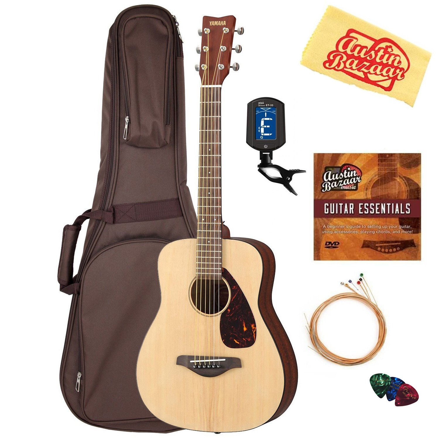 Yamaha JR2 Junior-Size 33-Inch Acoustic Guitar - Natural Bundle