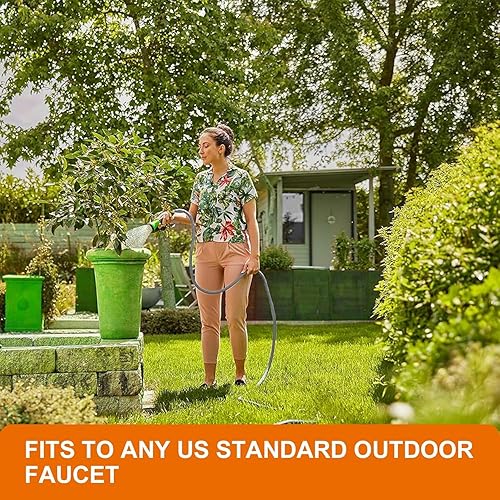 Miniatura 7 de Manguera de jardín no expansible mejorada 2024 de 50 pies, manguera de agua ultraligera flexible, resistente a las explosiones, sin plomo,