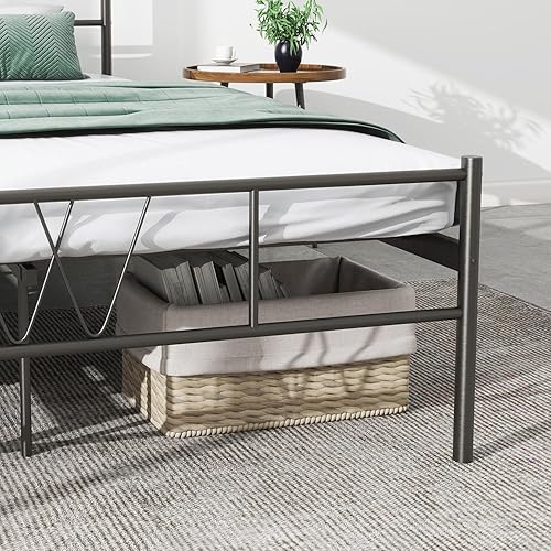 Miniatura 7 de Wonder Comfort Base de cama de tamaño individual con cabecera y estribo, almacenamiento debajo de la cama de 11 pulgadas, soporte firme y estructura