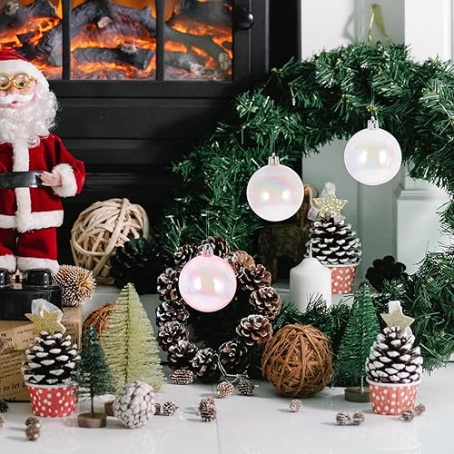 Miniatura 8 de 48 piezas de adornos colgantes para fiestas de boda para el nuevo hogar, bola de cumpleaños iridiscente transparente, decoración de bolas de arco