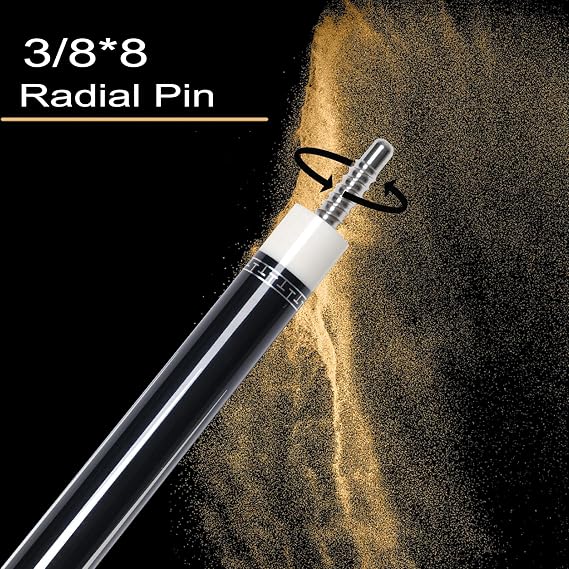 CUEELF Carbon Fiber Pool Cue Stick 12.5mm Low Deflection Cue Stick Professional Pool Cue Stick with Case
