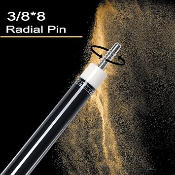 CUEELF Carbon Fiber Pool Cue Stick 12.5mm Low Deflection Cue Stick Professional Pool Cue Stick with Case