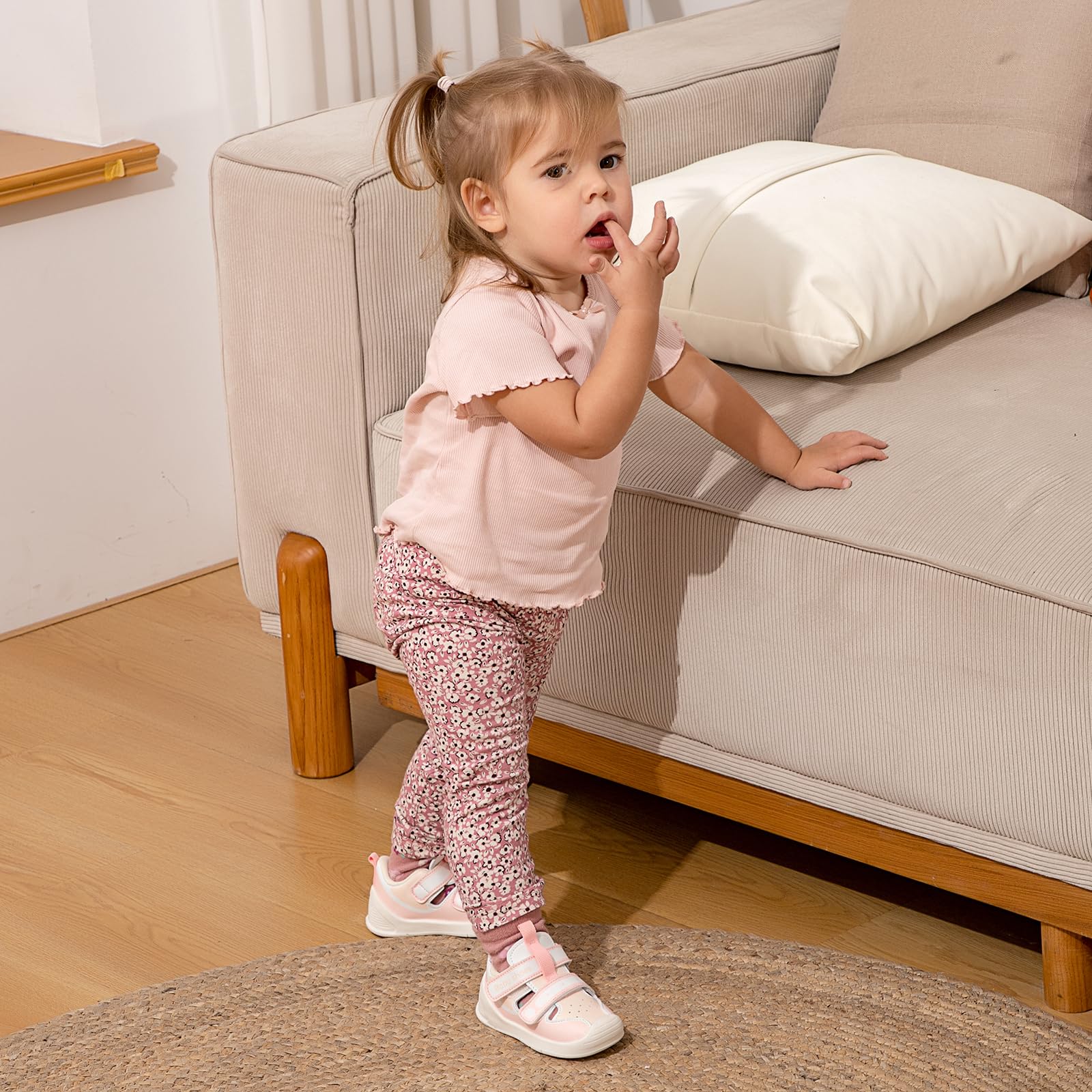 LACOFIA Sandales pour Bébé Garçons Filles Chaussures Premier Pas Chaussures de Marche d'été avec Semelle Antidérapante en Caoutchouc