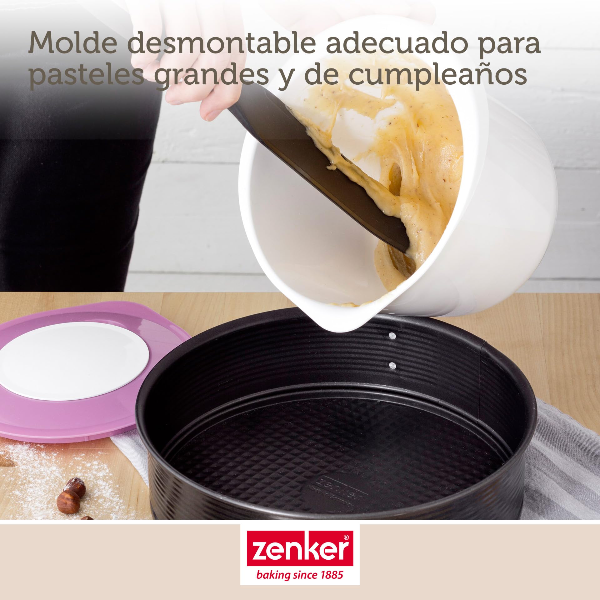 Zenker Black Metallic Molde Desmontable 20 cm 1 Fondo, Molde Reposteria, Molde Tarta o Molde Bizcocho en Acero con Revestimiento Antiadherente, Resistente hasta 230ºC, Color Negro, 20x6,5 cm, 1 ud. — view 5
