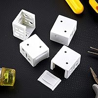 Vista 7 de Jetec 2 piezas de 1 pulgada Mini soportes ciegos de plástico blanco perfil caja montaje ventana persianas soporte barandilla