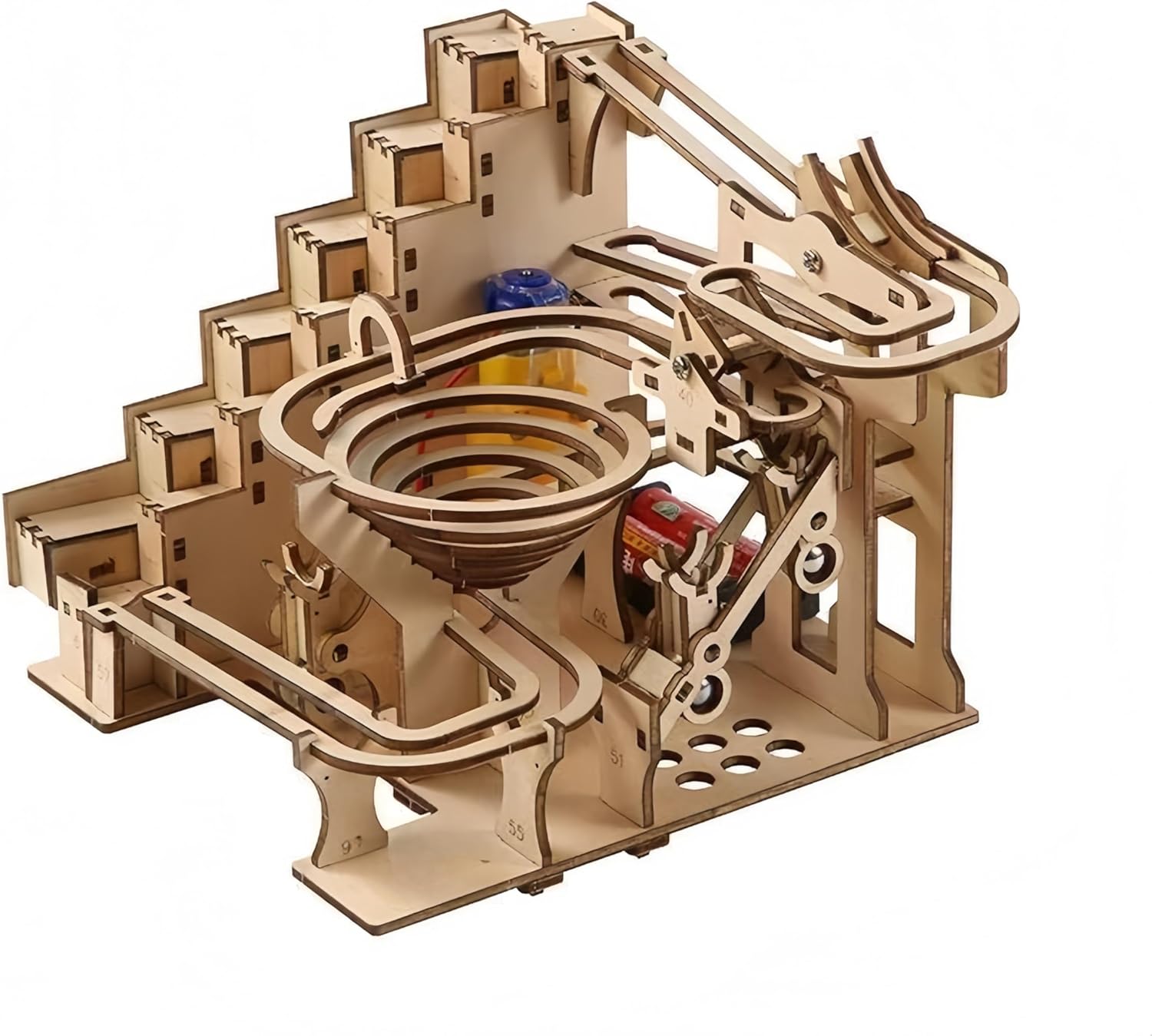 木製3Dパズル メカニカルマーブルラン コースター 組み立てキット 大人の工作 模型 DIYクラフト 親子で楽しむ 立体パズル 誕生